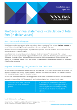 KiwiSaver annual statements &ndash; calculation of total fees (in dollar