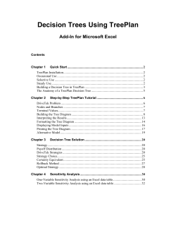 Decision Trees Using TreePlan
