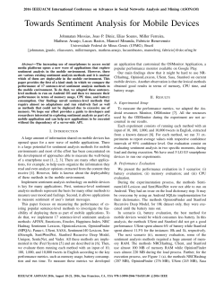 Towards Sentiment Analysis for Mobile Devices