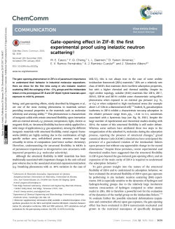 Gate-opening effect in ZIF-8: the first experimental proof using