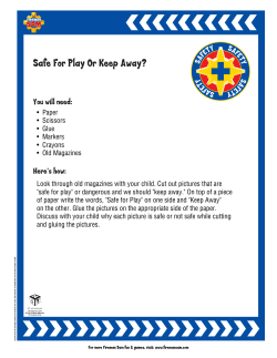 Paper &bull; Scissors &bull; Glue &bull; Markers &bull; Crayons &bull; Old