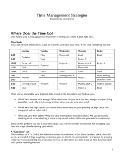 Time Management Strategies