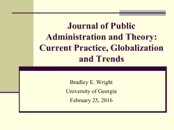 Journal of Public Administration and Theory: Current