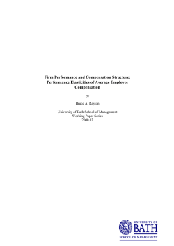 Firm Performance and Compensation Structure