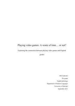 Playing video games - Helda