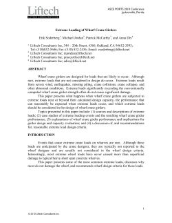 Extreme Loading of Wharf Crane Girders Erik Soderberg , Michael