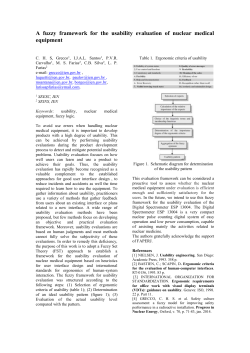 A fuzzy framework for the usability evaluation of nuclear medical