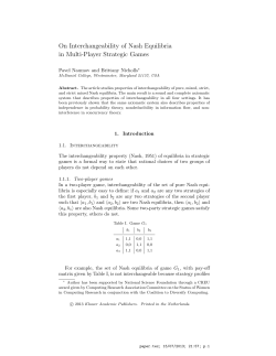 On Interchangeability of Nash Equilibria in Multi