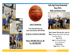 Kelly High School Basketball Boys/Girls Skills and Games Camp
