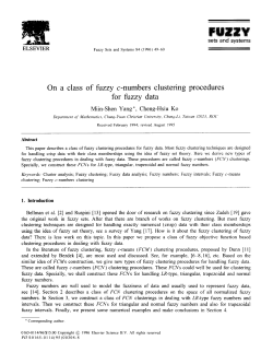 On a class of fuzzy c-numbers clustering procedures for fuzzy data