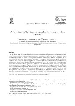 A 3D refinement/derefinement algorithm for solving