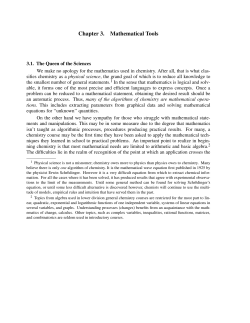 Chapter 3. Mathematical Tools - The University of New Mexico