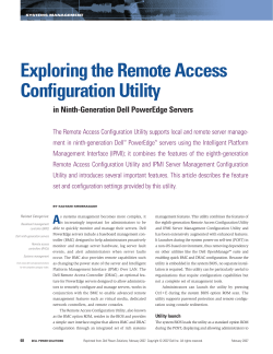 Exploring the Remote Access Configuration Utility