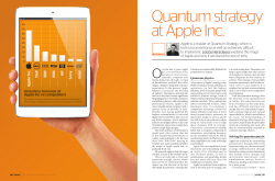 Quantum strategy at Apple Inc.