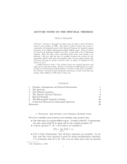 lecture notes on the spectral theorem