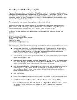 Arizona Proposition 300 - Coconino Community College