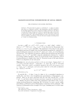 Ramanujan-style congruences of local origin