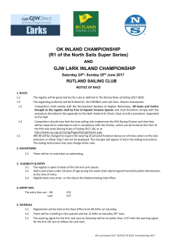 SI Template - Rutland Sailing Club