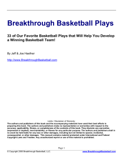 Breakthrough Basketball Plays