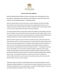 Never too old to make a difference Samara Private Game Reserve