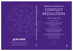 African Journal on Conflict Resolution