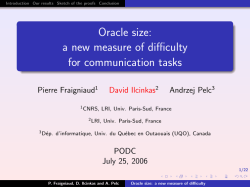 Oracle size: a new measure of difficulty for communication