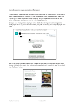 Hints and Tips on using Homeroom