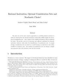 Rational Inattention, Optimal Consideration Sets and Stochastic