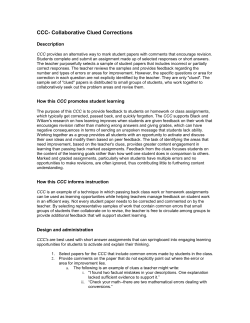 CCC- Collaborative Clued Corrections