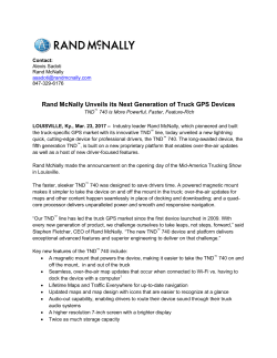 Rand McNally Unveils its Next Generation of Truck GPS Devices