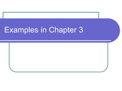 Examples in Chapter 3