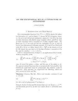 ON THE EXCEPTIONAL SET IN A CONJECTURE OF LITTLEWOOD