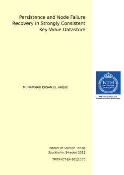 Persistence and Node Failure Recovery in Strongly