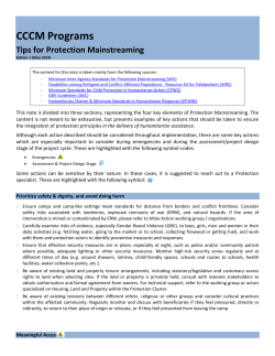 CCCM - Global Protection Cluster
