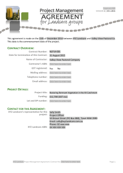 Sample Project Management Agreement