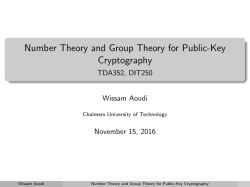 Number Theory and Group Theory for Public