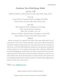 Consistency Test of Dark Energy Models Abstract