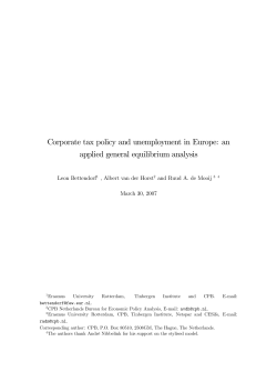 Corporate tax policy and unemployment in Europe: an applied