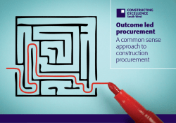 Outcome led procurement - Constructing Excellence