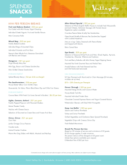 snacks. - Hotel Valley Ho