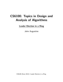 Leader Election in a Ring