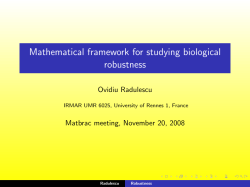 Mathematical framework for studying biological robustness