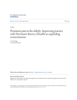 Persistent pain in the elderly: Improving practice with