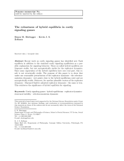 The robustness of hybrid equilibria in costly signaling games