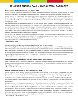 Final Round of The 2017 Masters for Two