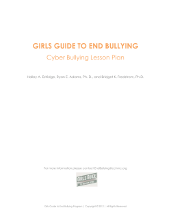 Cyber Bullying - Girls Guide To End Bullying