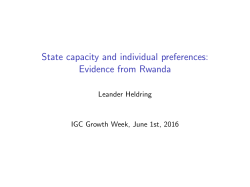 State capacity and individual preferences: Evidence from Rwanda