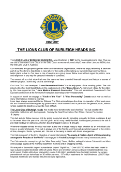 history - BURLEIGH HEADS Lions Club