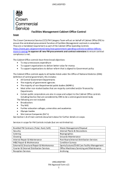Facilities Management Cabinet Office Control