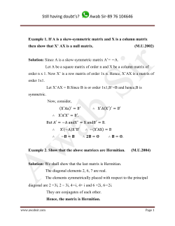 Rank Of a Matrix